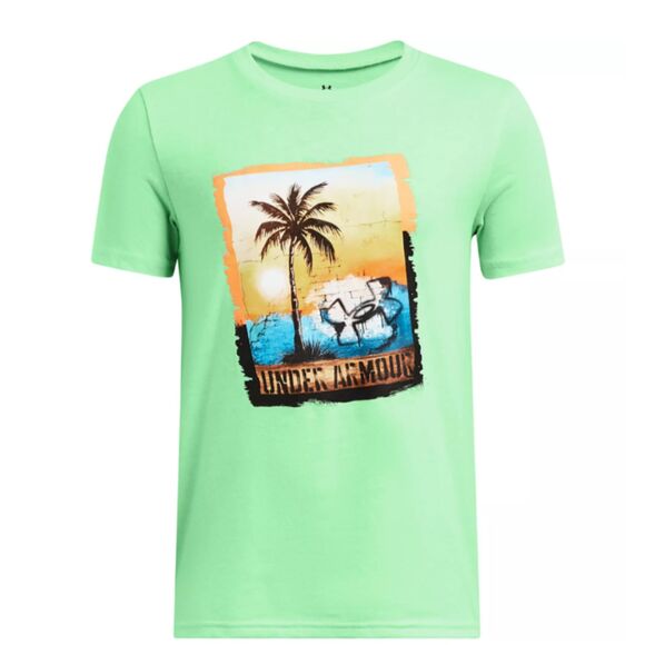 Under‎ Armour Boys Size L - in the Shade Short Sleeve T-Shirt Green NWT - Picture 1 of 3
